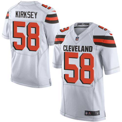Youth Elite Chris Kirksey Nike Jersey White Road - #58 NFL Cleveland Browns